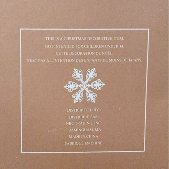 Set of 10 Winter Dreams Glass Christmas Tree Ornaments Blue & Gold - Picture 3 of 3